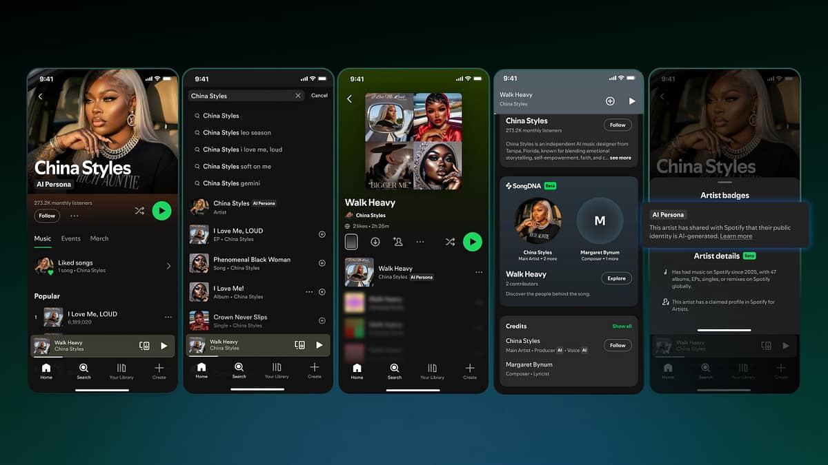 Spotify, yapay zekayla oluşturulan sanatçı profillerine "AI Persona" etiketi ekleyecek