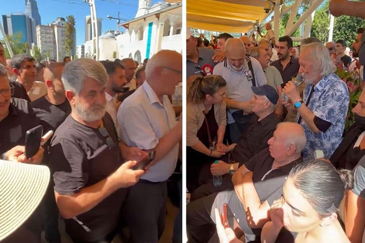 Kadir İnanır'ın cenaze töreninde İlyas Salman ile fotoğraf çektirme yarışına girdiler
