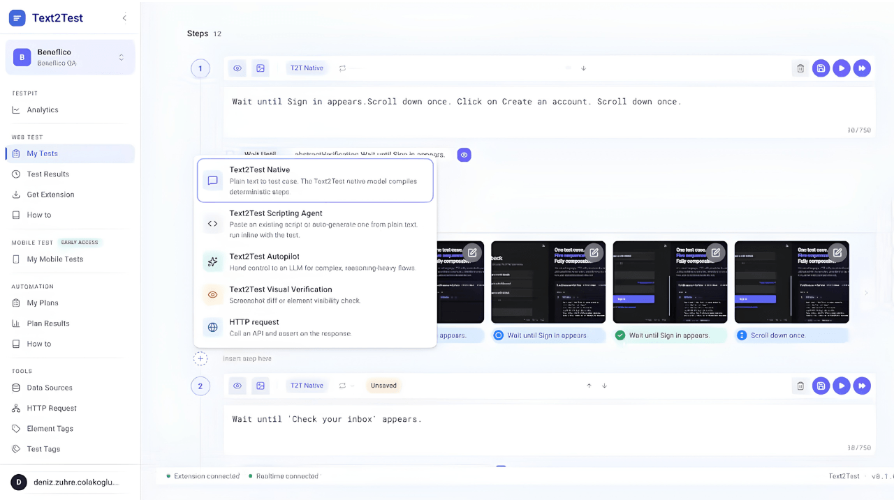 Yapay zeka tabanlı yazılım test platformu: Text2Test